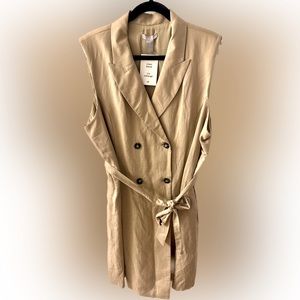 H&M Linen short dress, tan